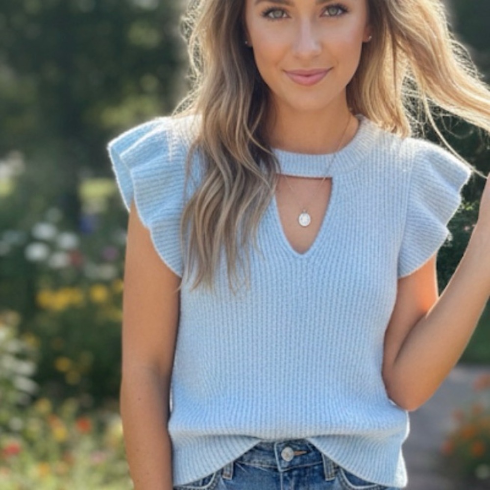 SO Light Blue Knit Sweater